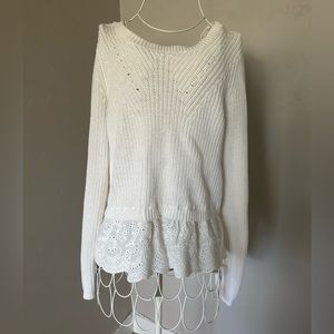 Aerie Sweater with Eyelet Feature - Size S